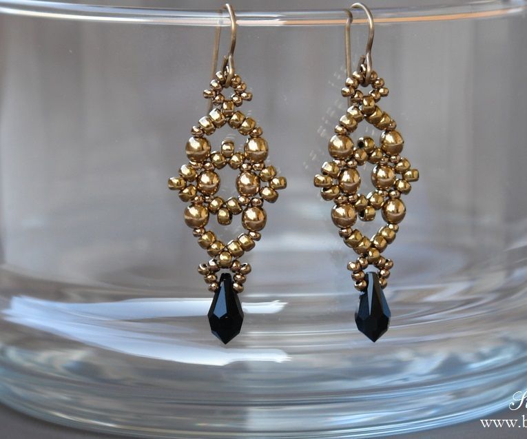 Beade earrings - Lsange earrings - Beading and jewelry making tutorial