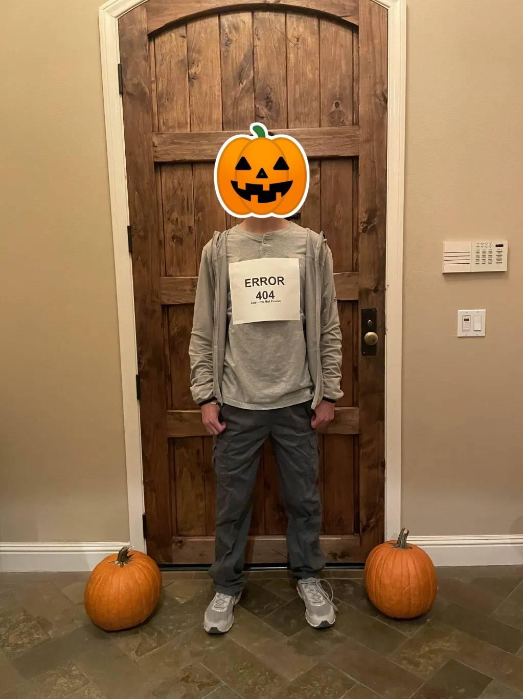 Quick and Easy "Error 404: Costume Not Found" Costume