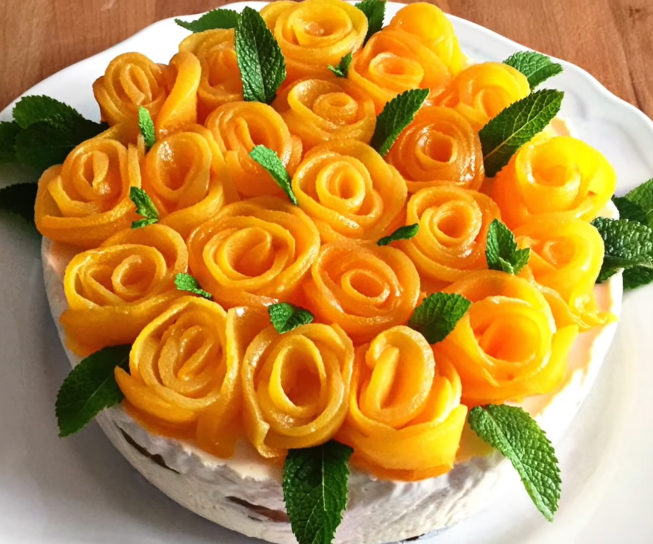 Peach Flower Cheesecake