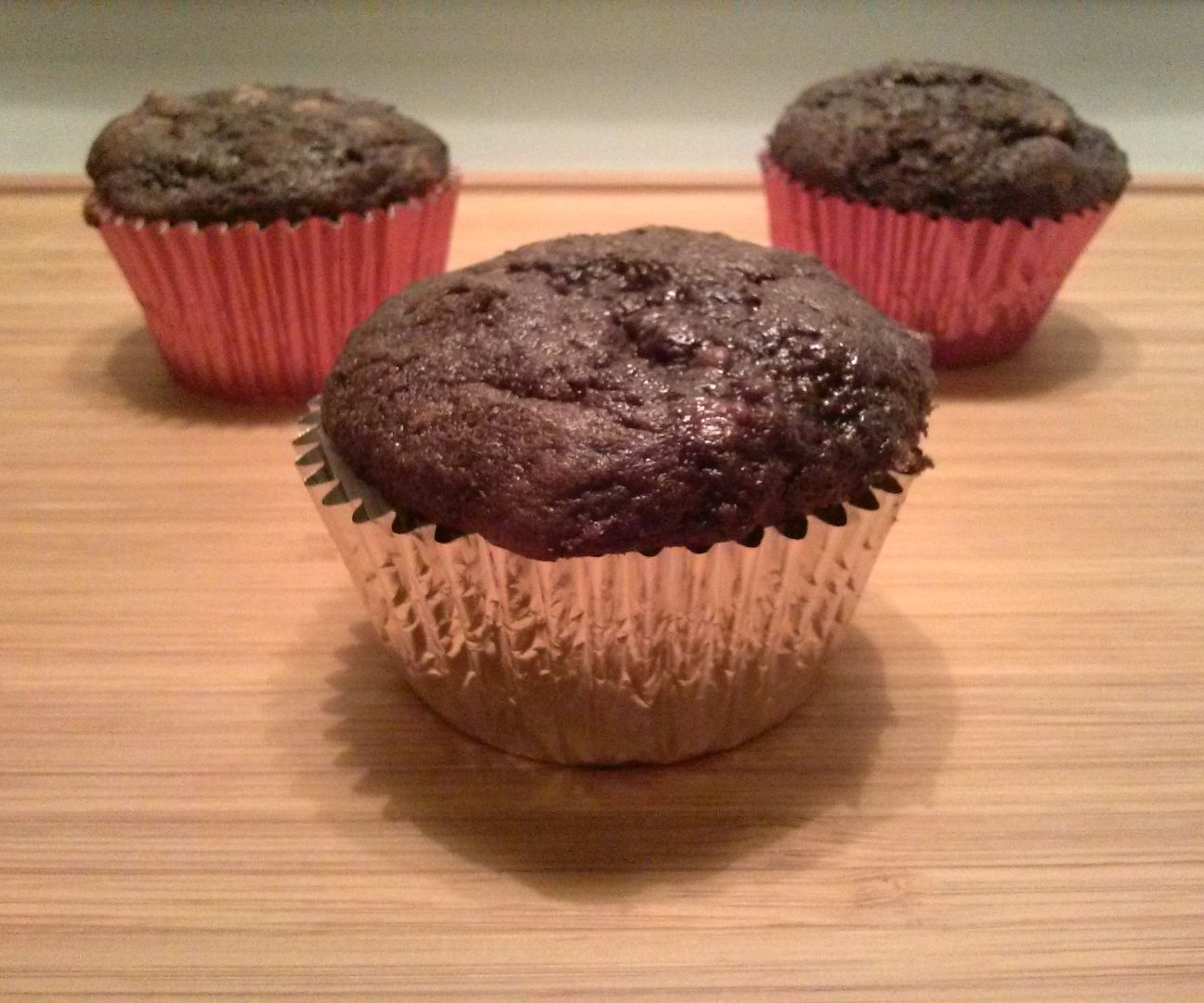 3 Ingredient ChocoBanana Peanut Butter Muffins