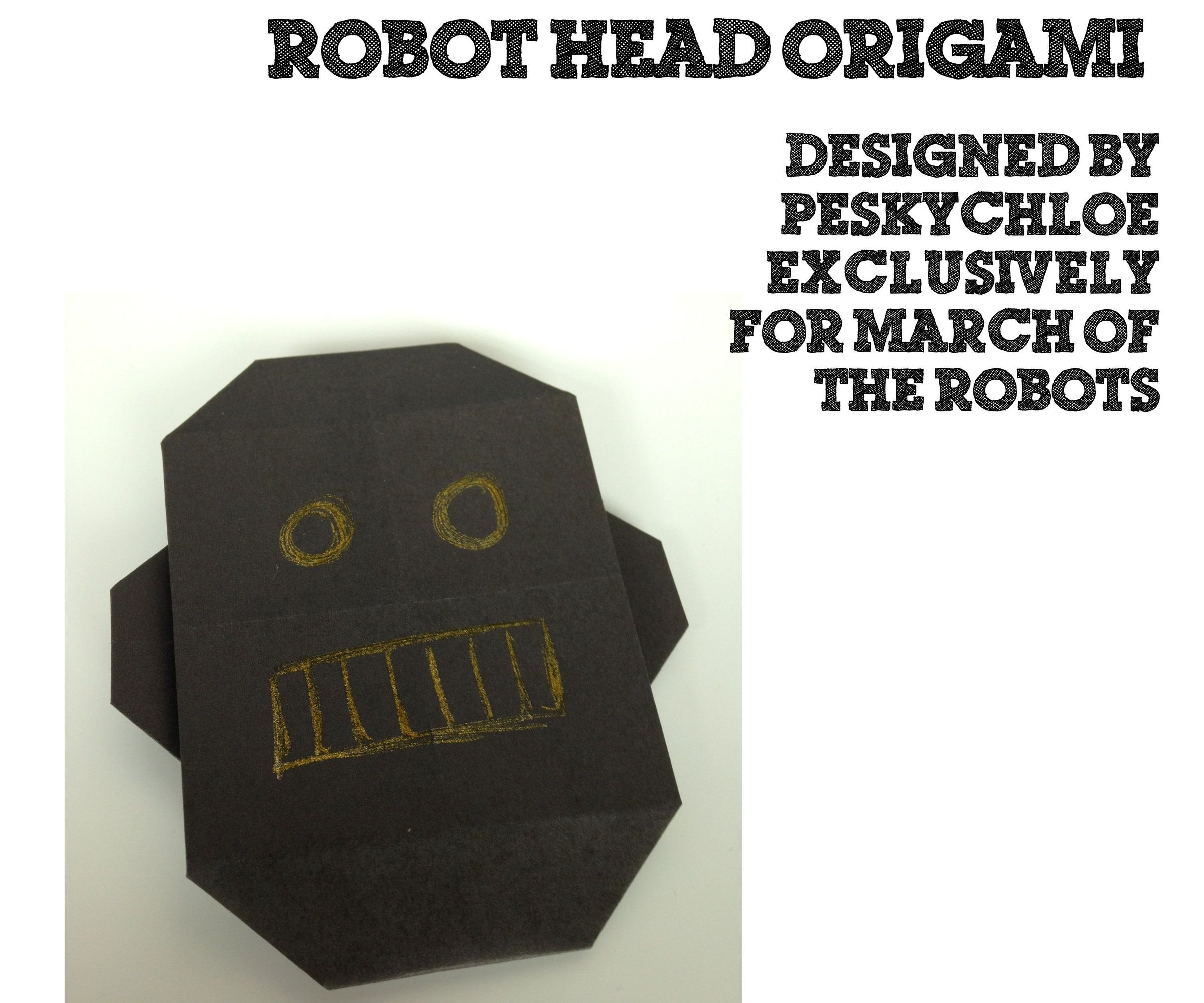 Origami Robot Head - March of the Robots