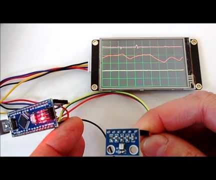 Arduino Nano and Visuino: Display BME280 Temperature Humidity and Pressure on Nextion Display Scope