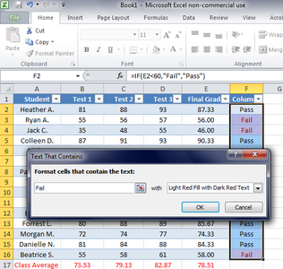 Conditional Formatting