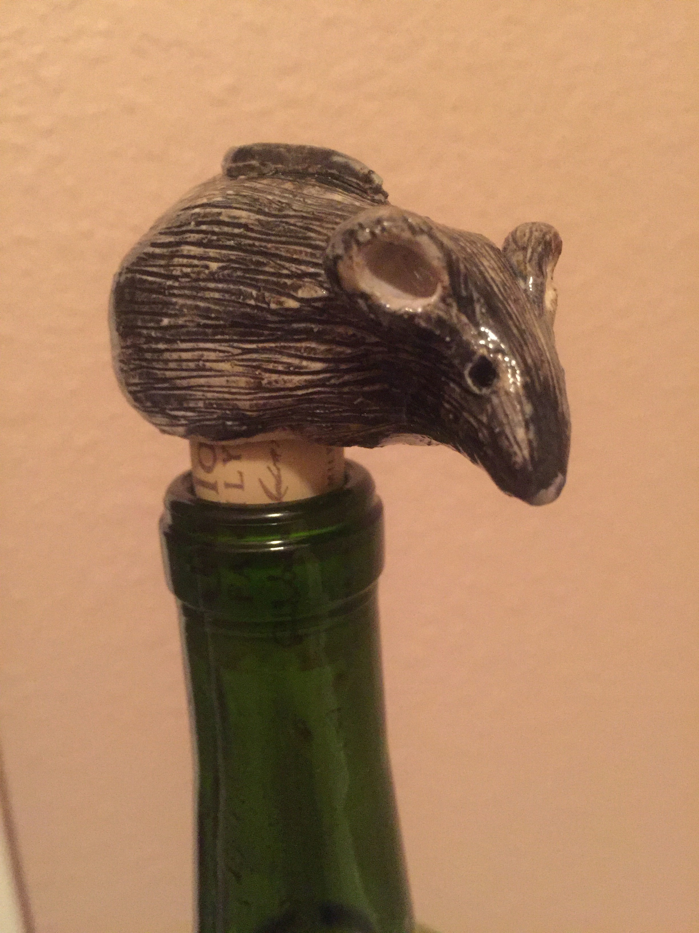 Eeeek! It's a Handmade Wine Stopper!