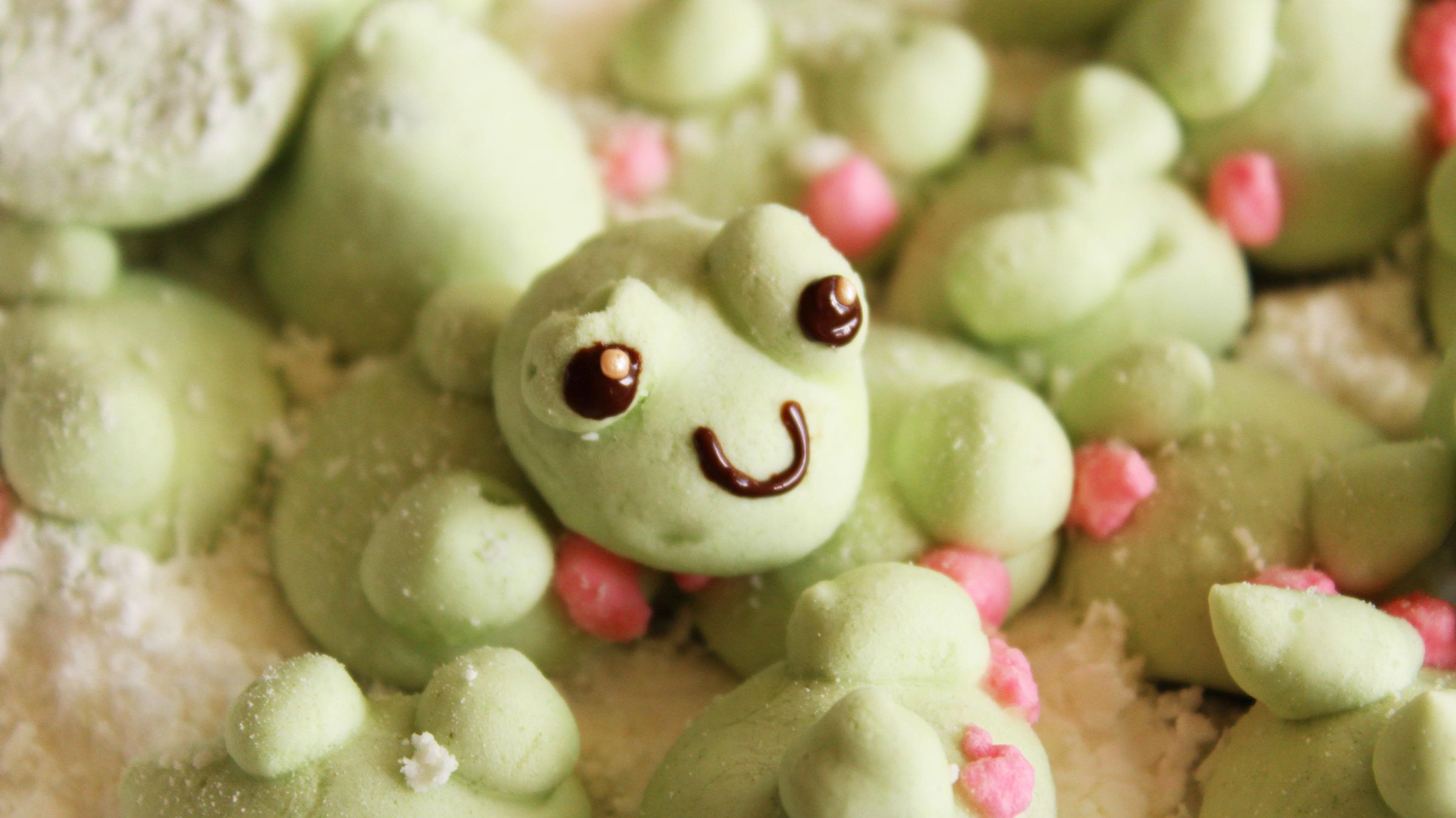 Matcha Green Tea Frog Marshmallows (beginnerfriendly Piped