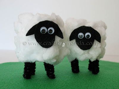 Cardboard Tube Lamb for Easter