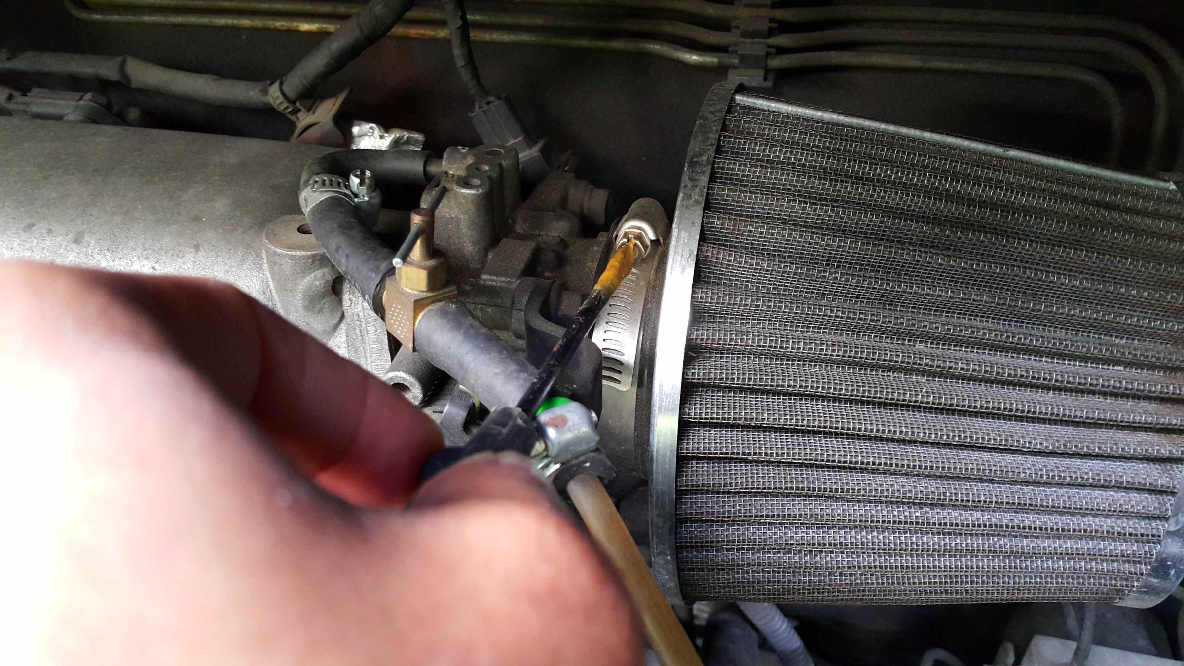 Lubing an Idle Air Control Valve. 