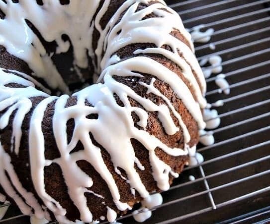 Delicious Chocolate Bundt Cake W/ Cream Cheese Frosting