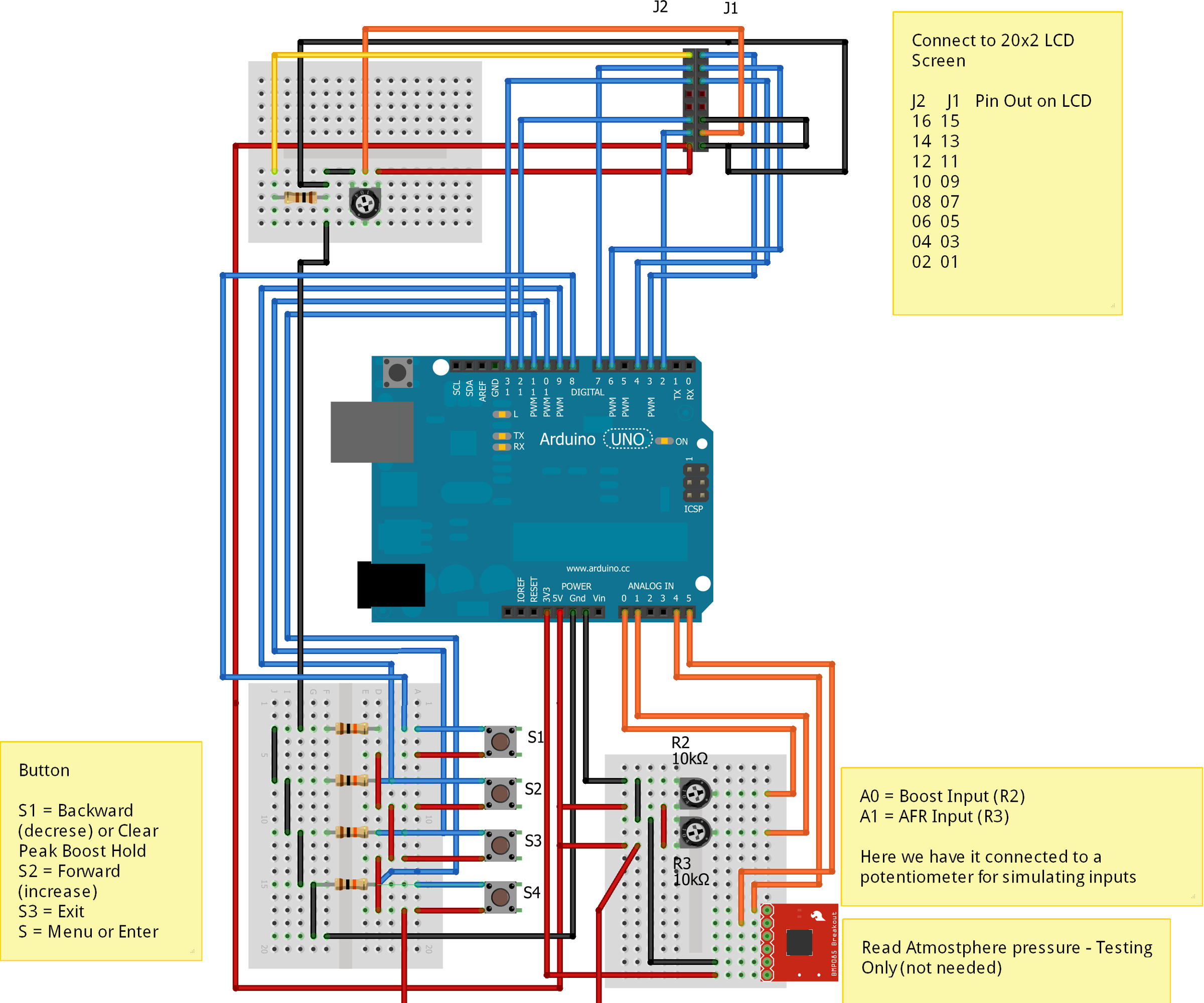 Boost and Air Fuel Ratio LCD Gauge