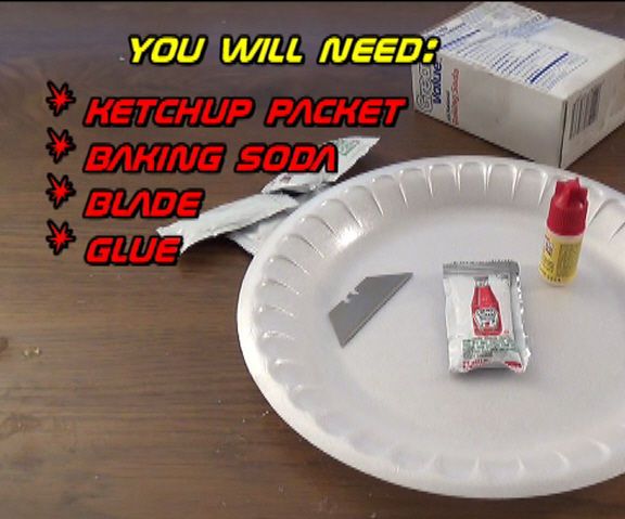 How to Make a Mini Ketchup Bomb for a Prank! 