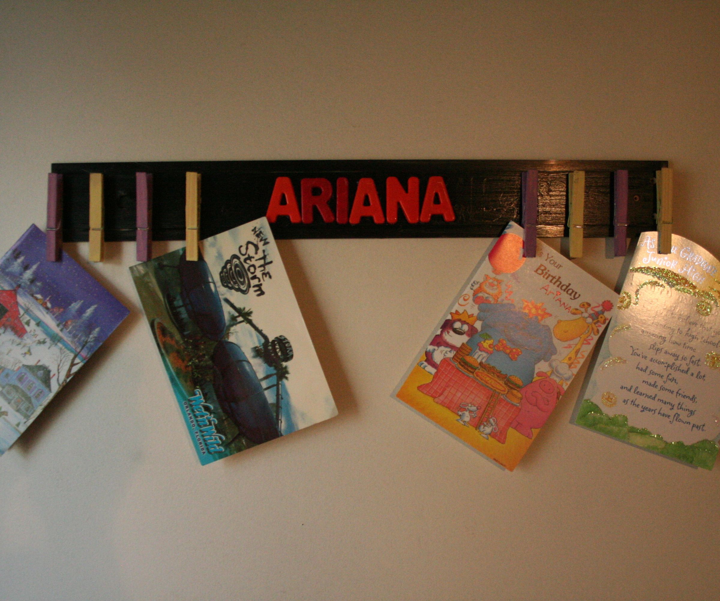 Personalized Card Hanger