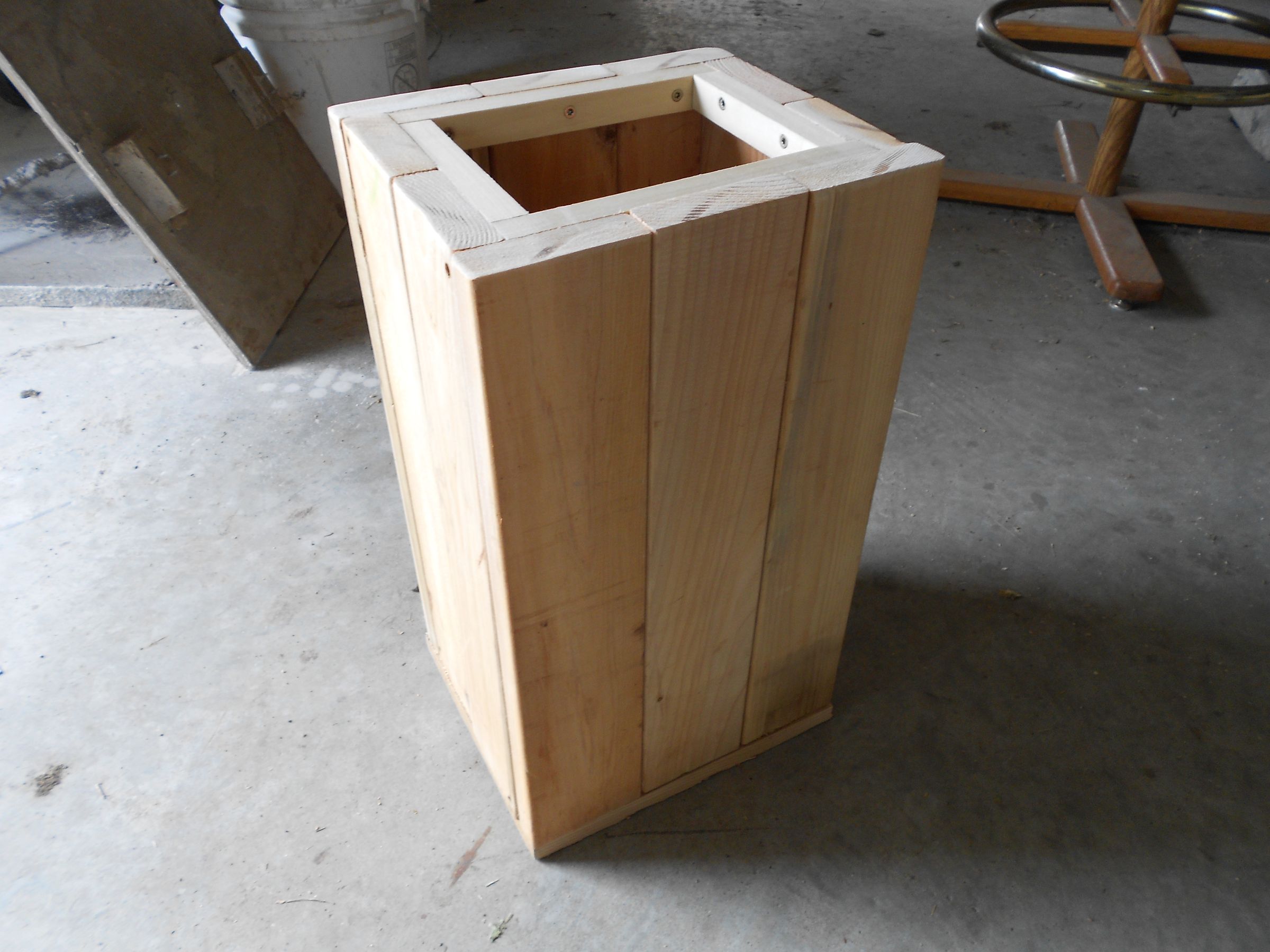 My New Wooden Garbage Box