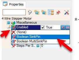 In Visuino Set Components