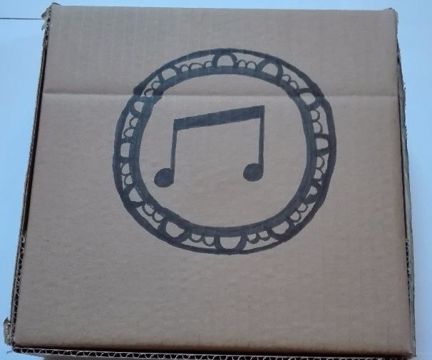 Singing cardboard cake box