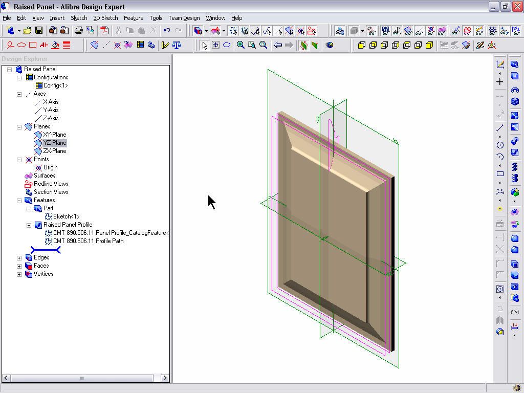 Raised Panel Using Sketch Catalog Feature