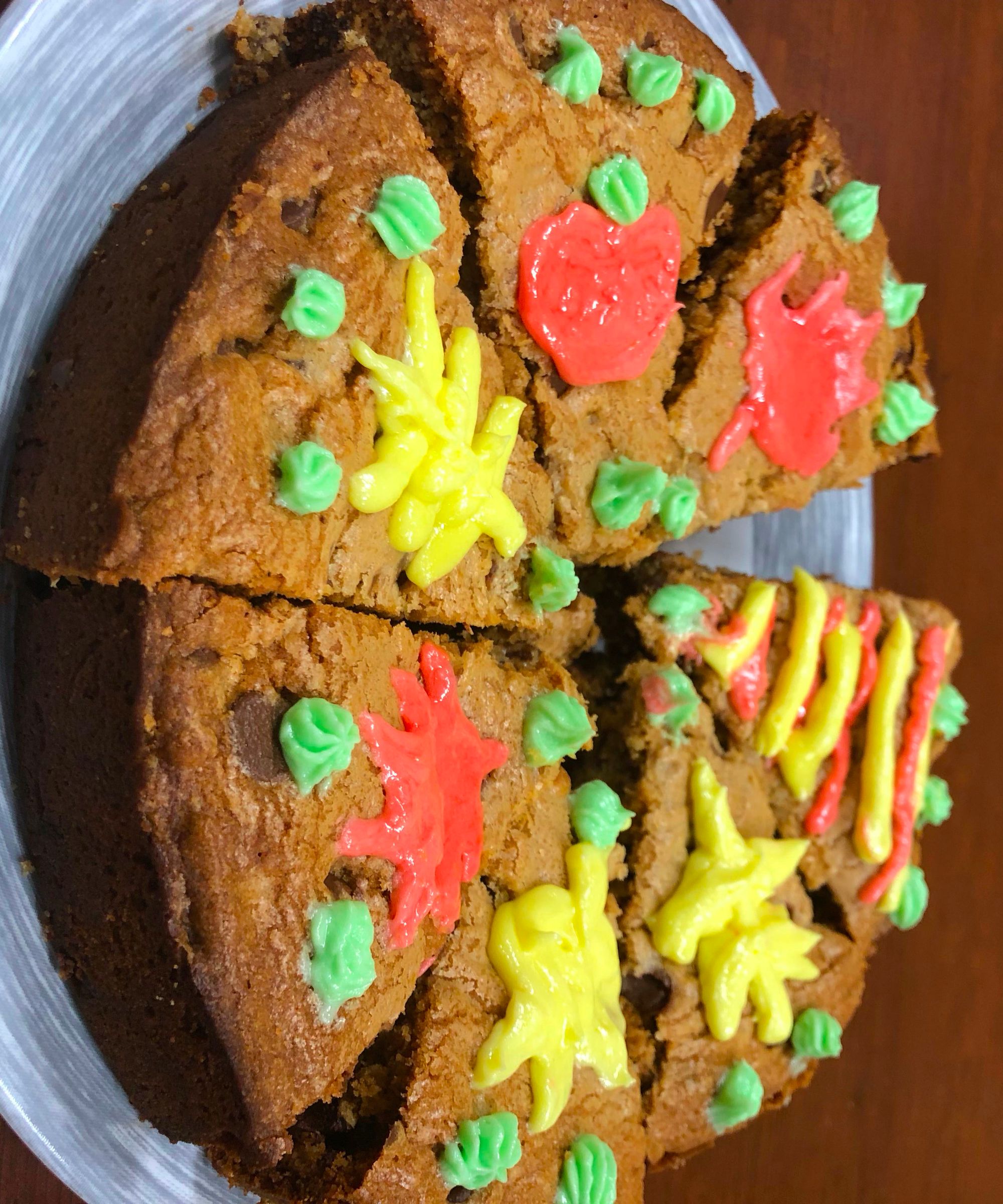 Fall Cookie Cake With Buttercream Frosting