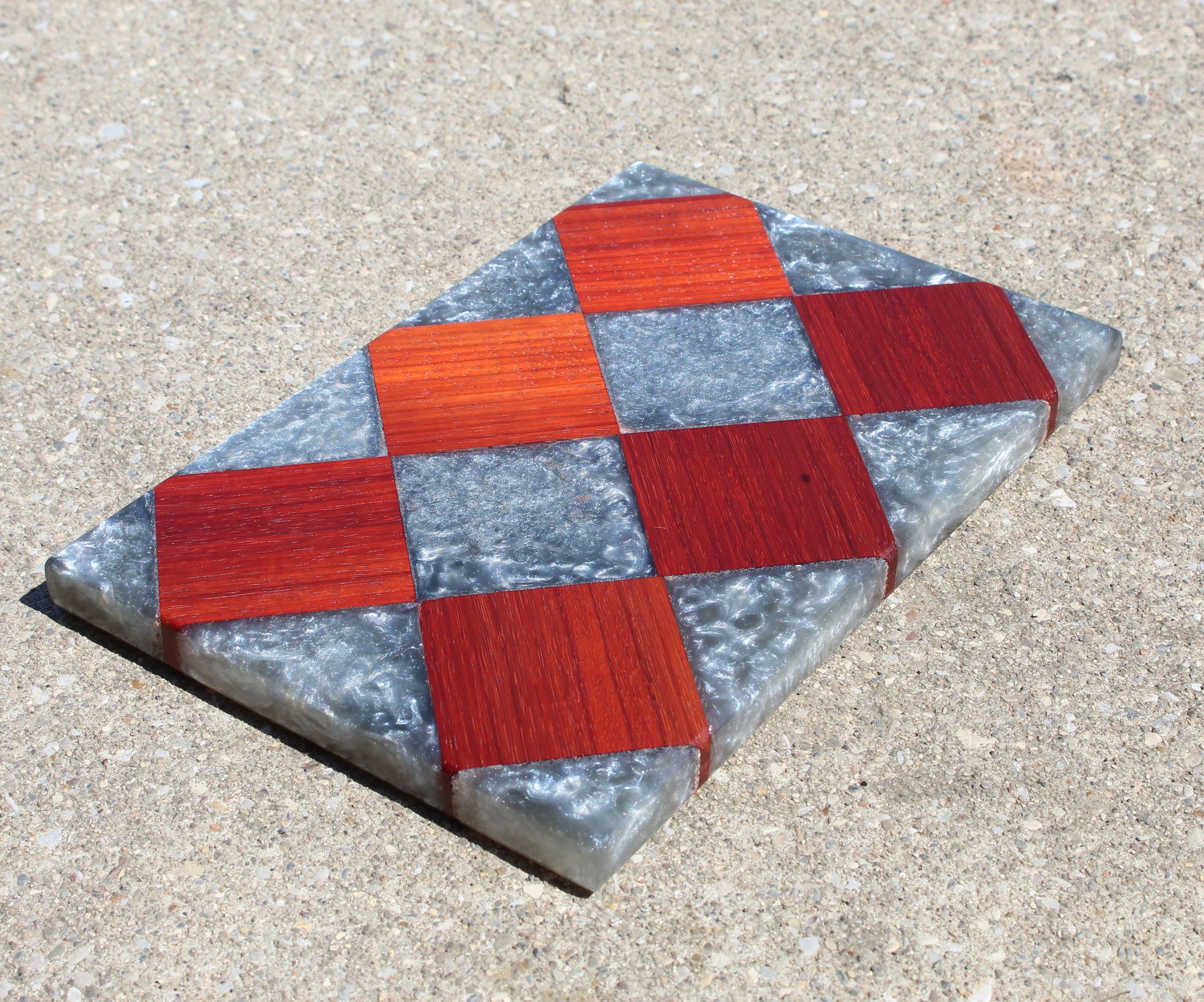 Paduak Inlay Epoxy Serving Board