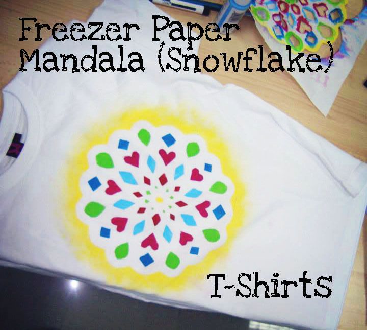 Freezer Paper Mandala (Snowflake) T-shirts