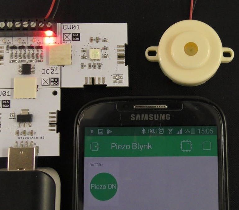 Sound a Piezo Buzzer With Blynk and XinaBox