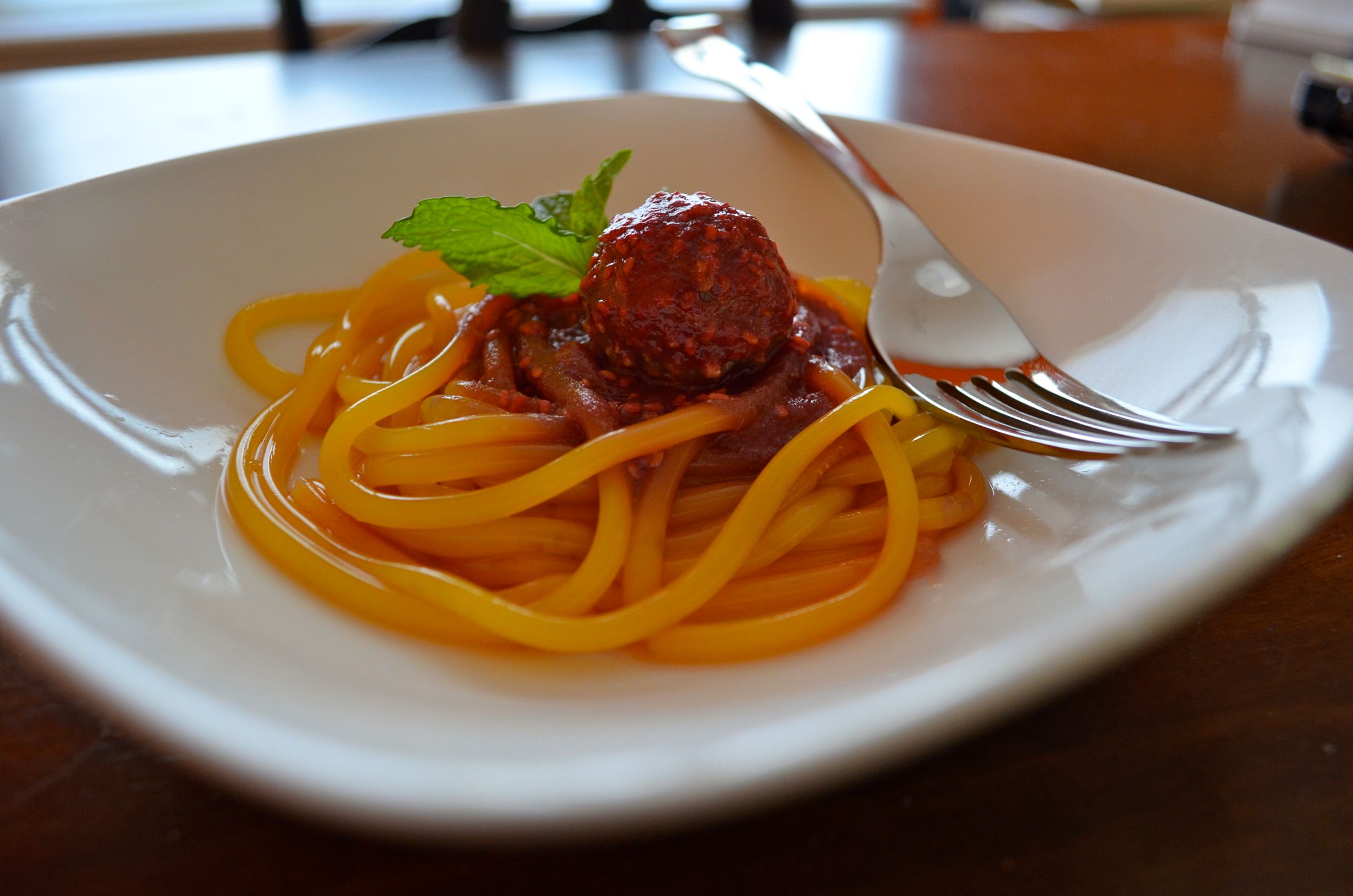 Mango Chocolate Raspberry Dessert Spaghetti