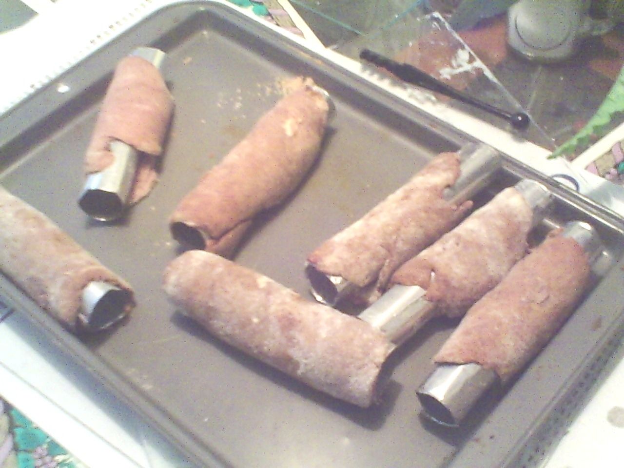 Home Made Cannoli Forms.