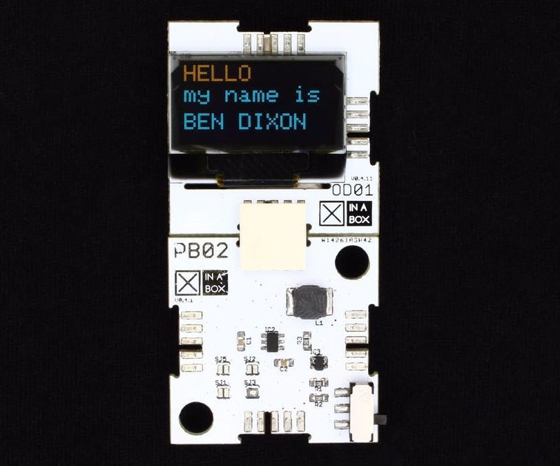 OLED Name Tag Using XinaBox and Arduino