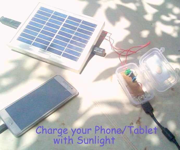 DIY-Solar Energy USB Phone/Tablet Charger