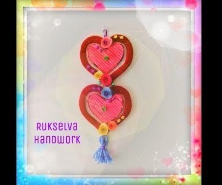 Heart Wall Hanging Using Wool