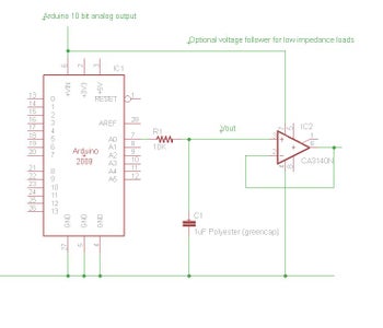 Arduino 10 Bit Analog Output