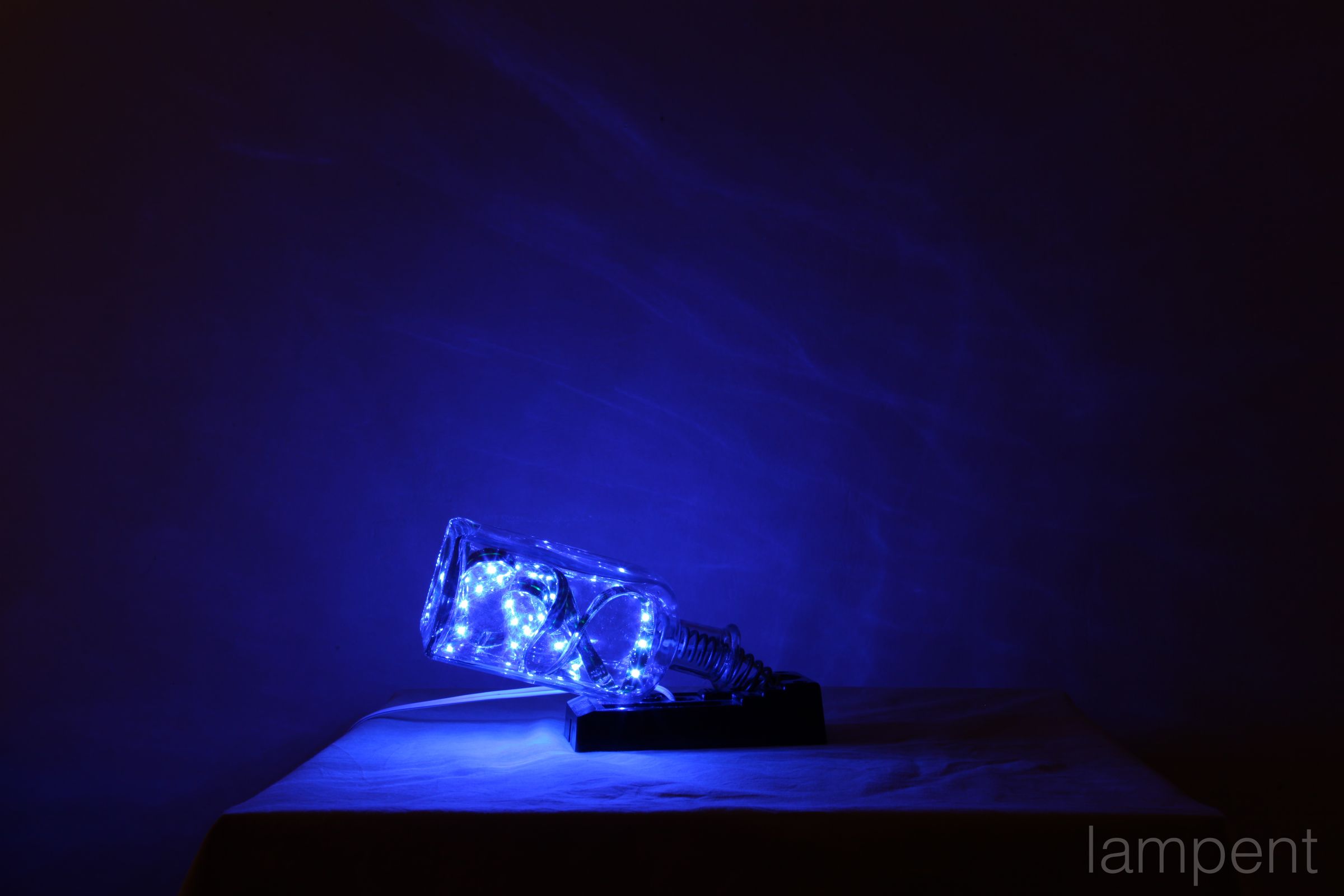 A Bottle Lamp With Led Tape.