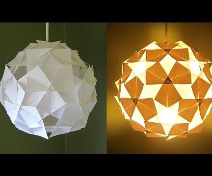 DIY Clover Lamp Made From Paper Squares