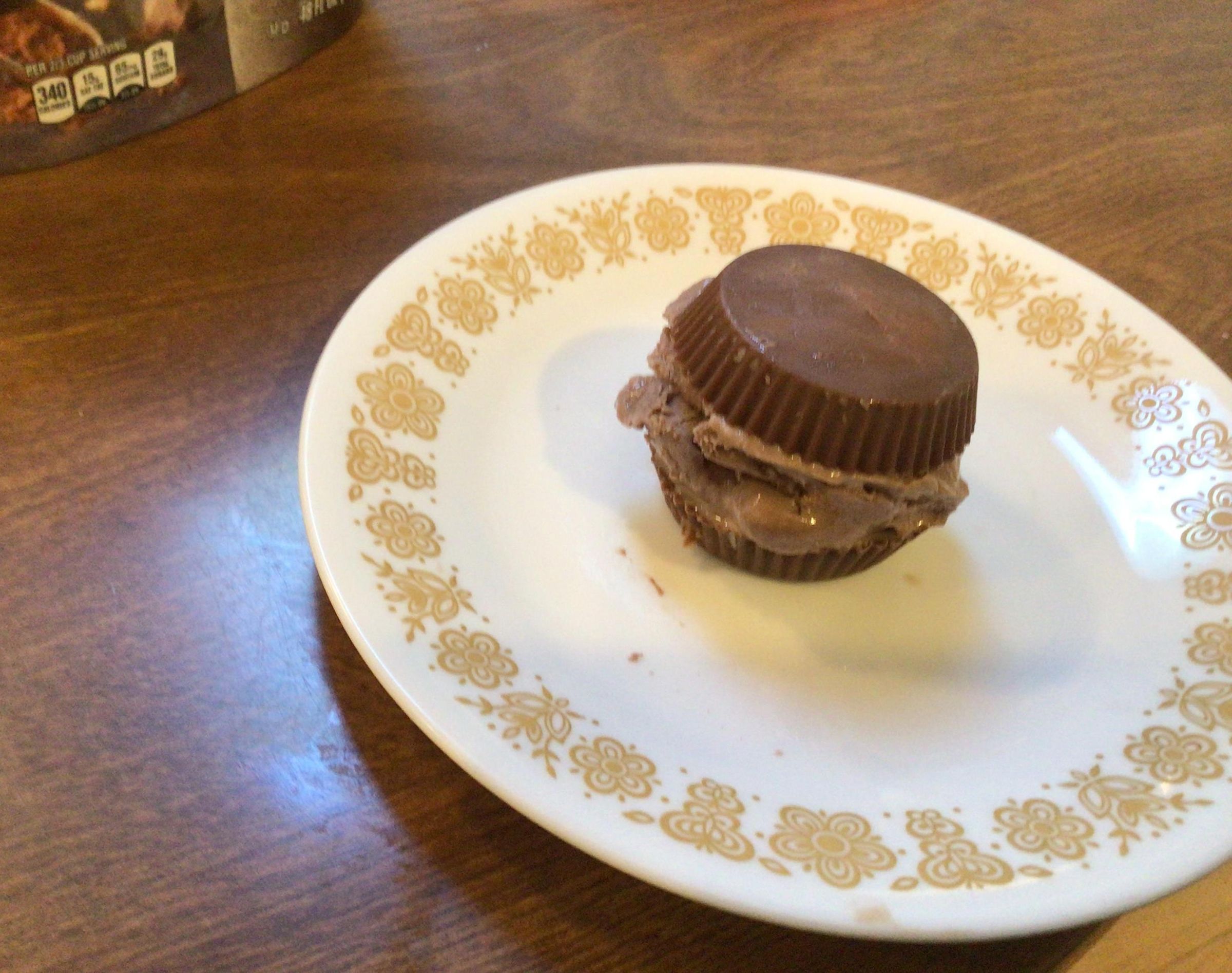 Delicious Rese's Ice Cream Sandwich!