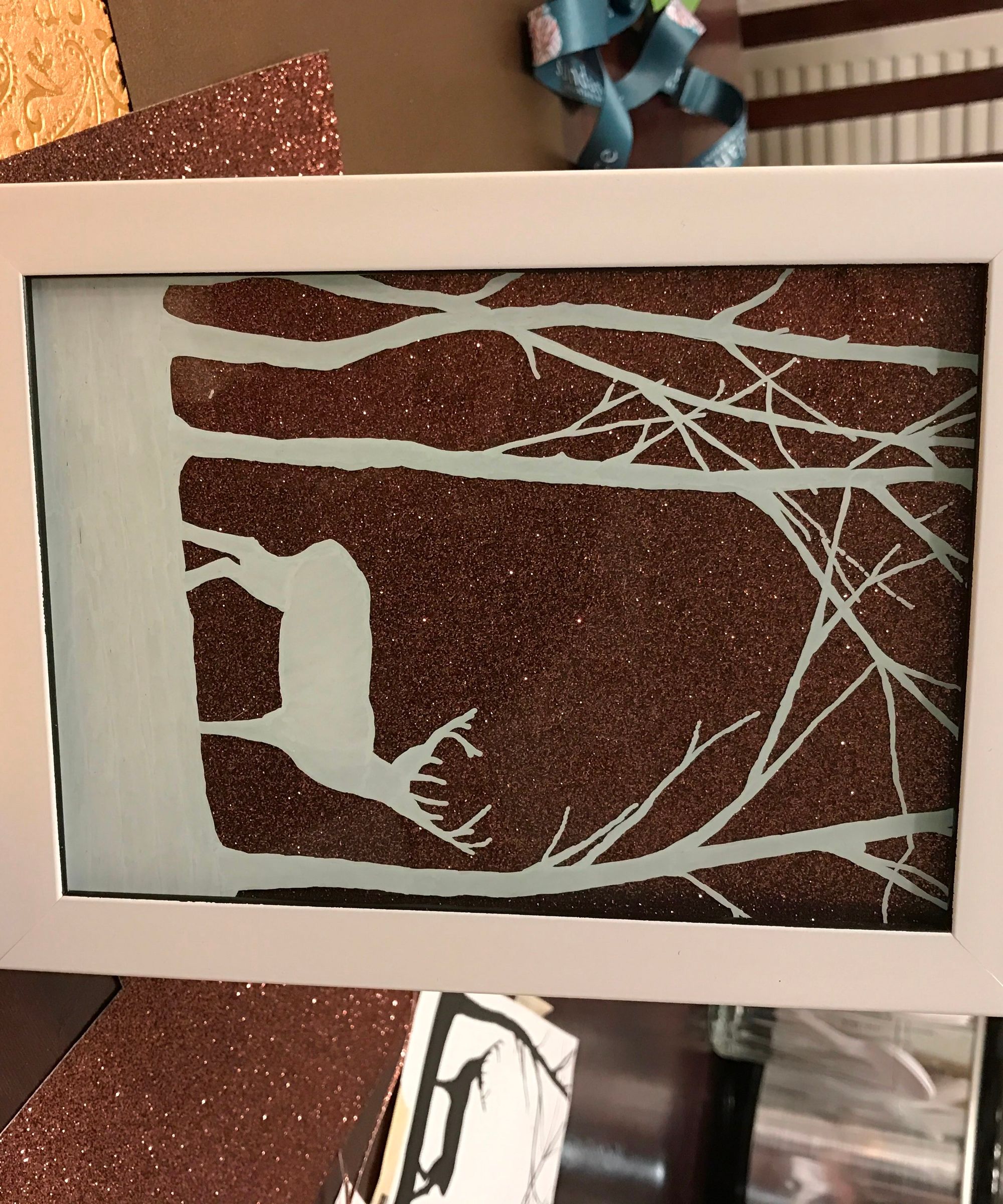 Painted Glass Photo Frame