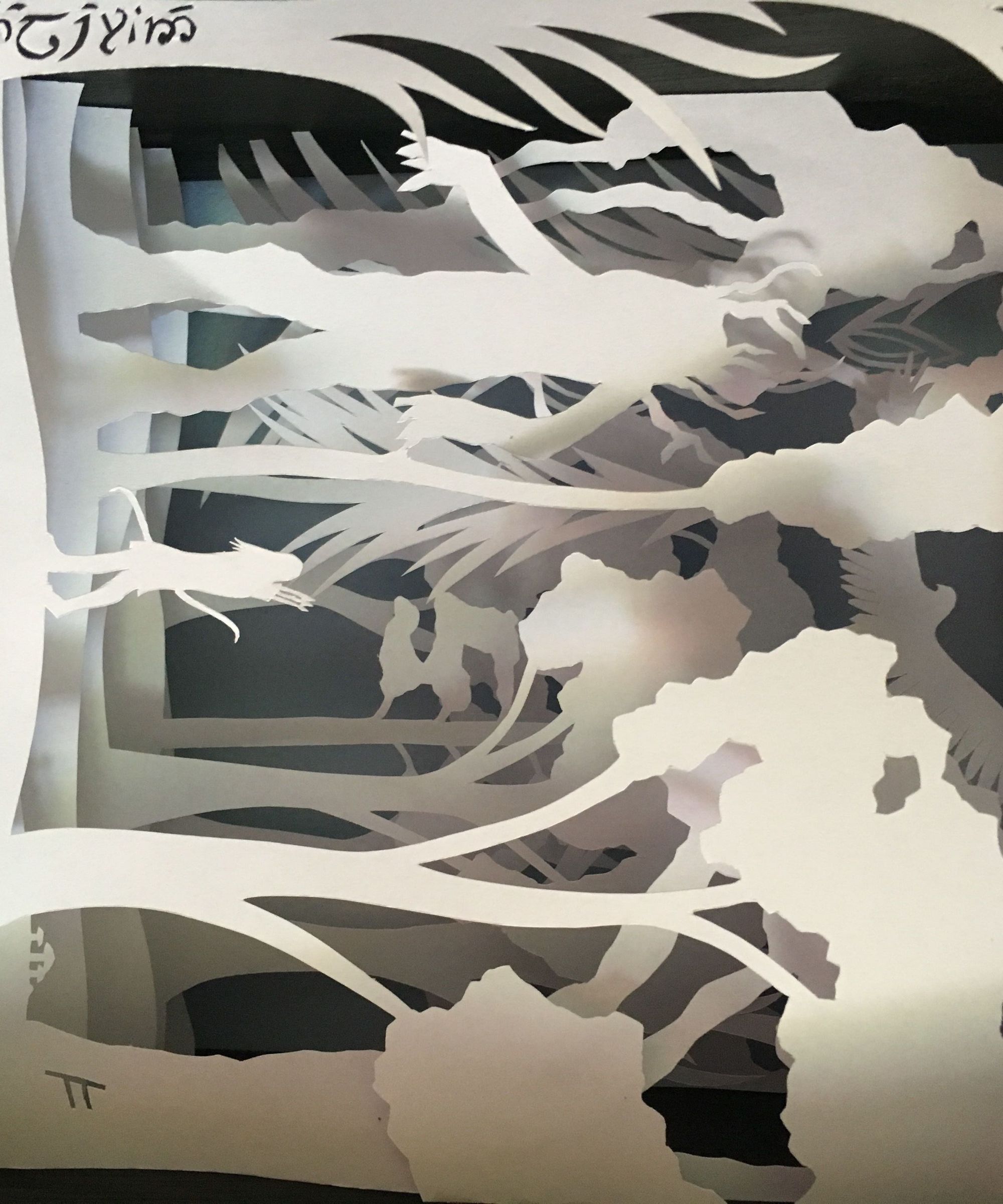 Lord of the Rings-themed Layer Papercutting
