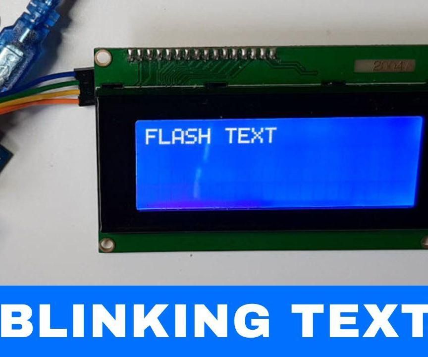 LCD I2C Blinking Text Using Arduino