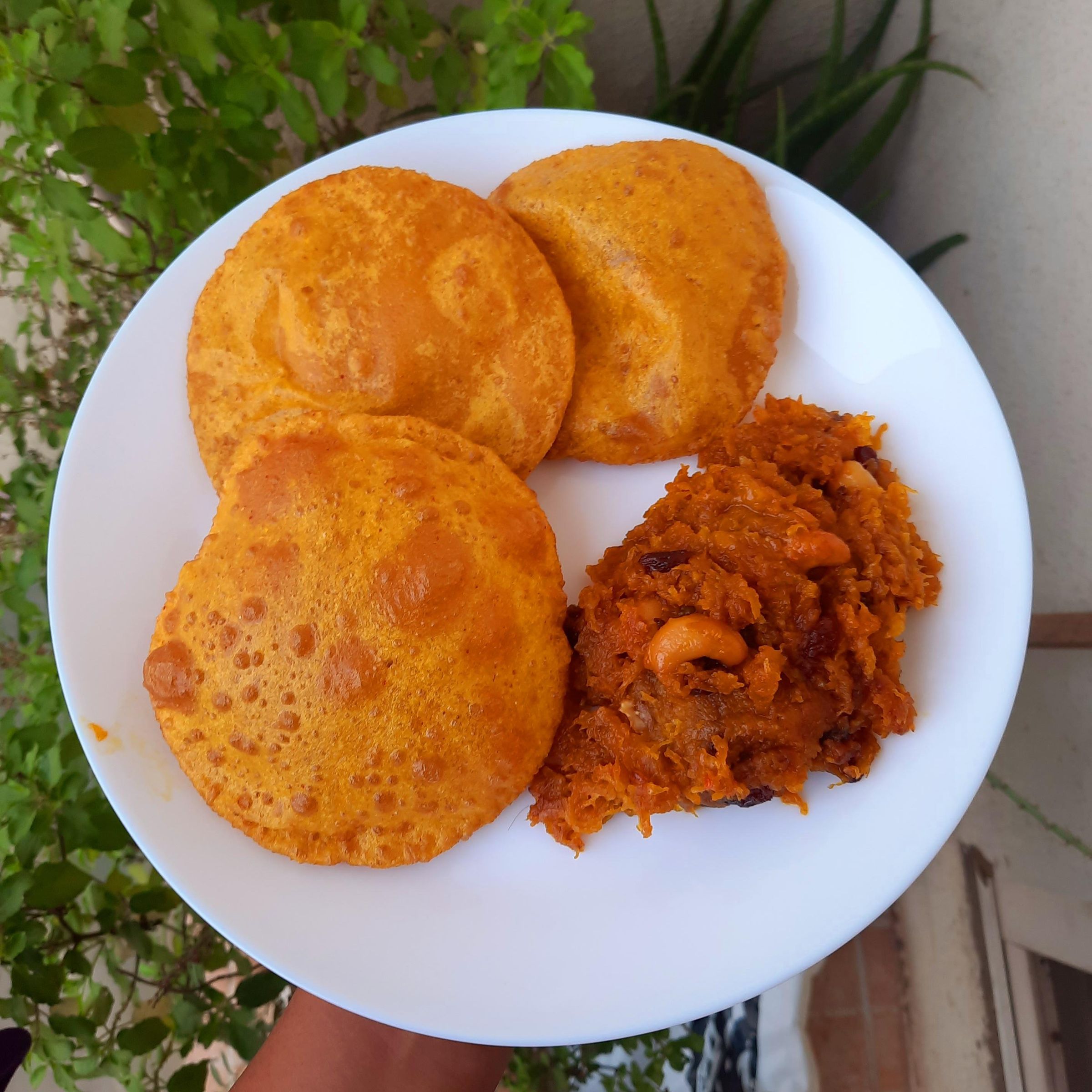 The Indian Halloween Pumpkin Halwa & Pumpkin Puri 15 Steps (with