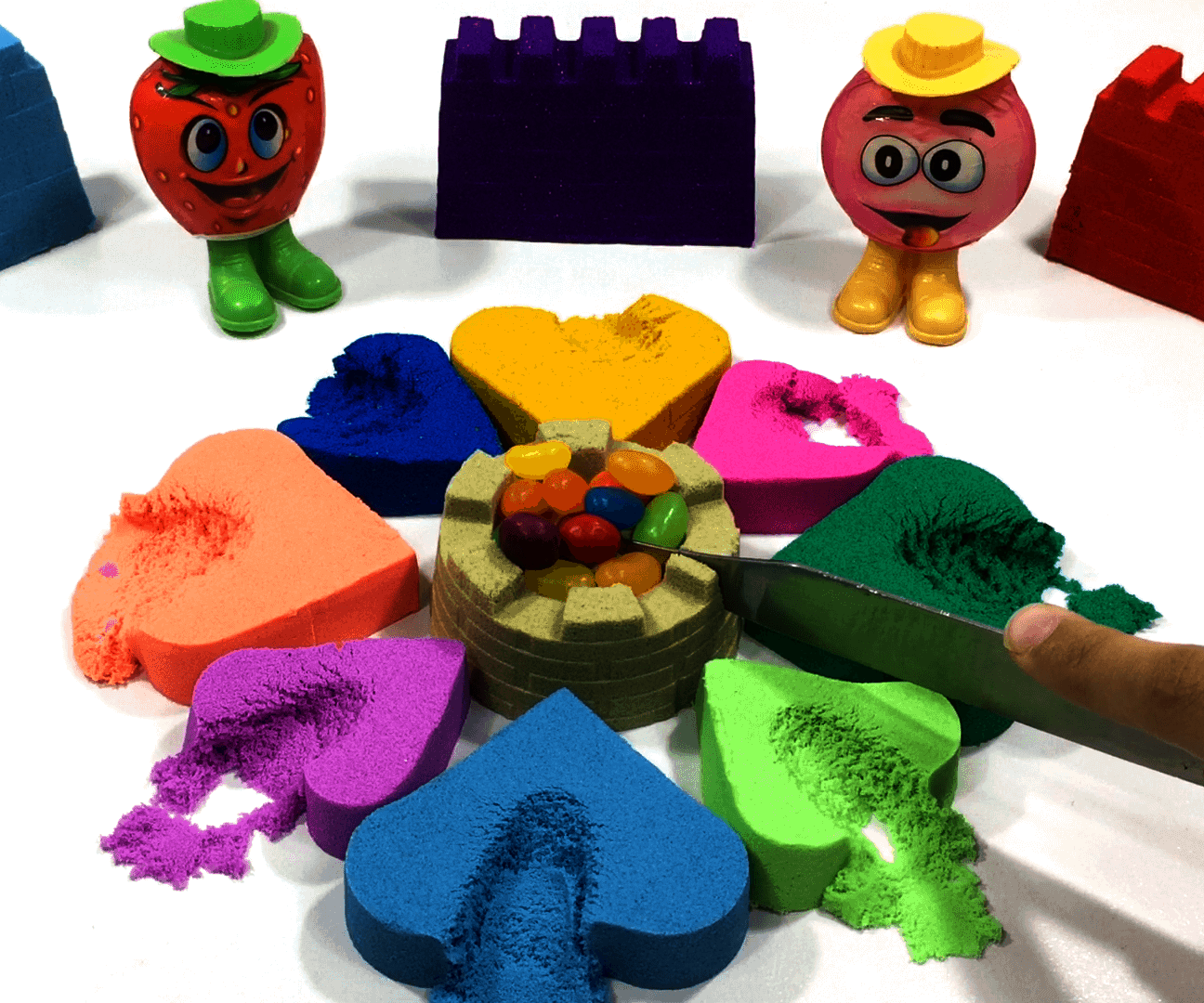 How to Make Kinetic Sand Heart | Kinetic Sand Cutting