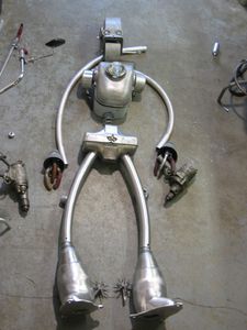 Giant Kinetic Robot Sculpture From Recycled and Found Materials
