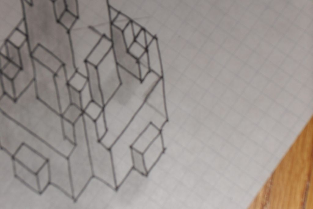3d Buildings On Graph Paper Isometric Dot Grid Notebook: Graph Paper