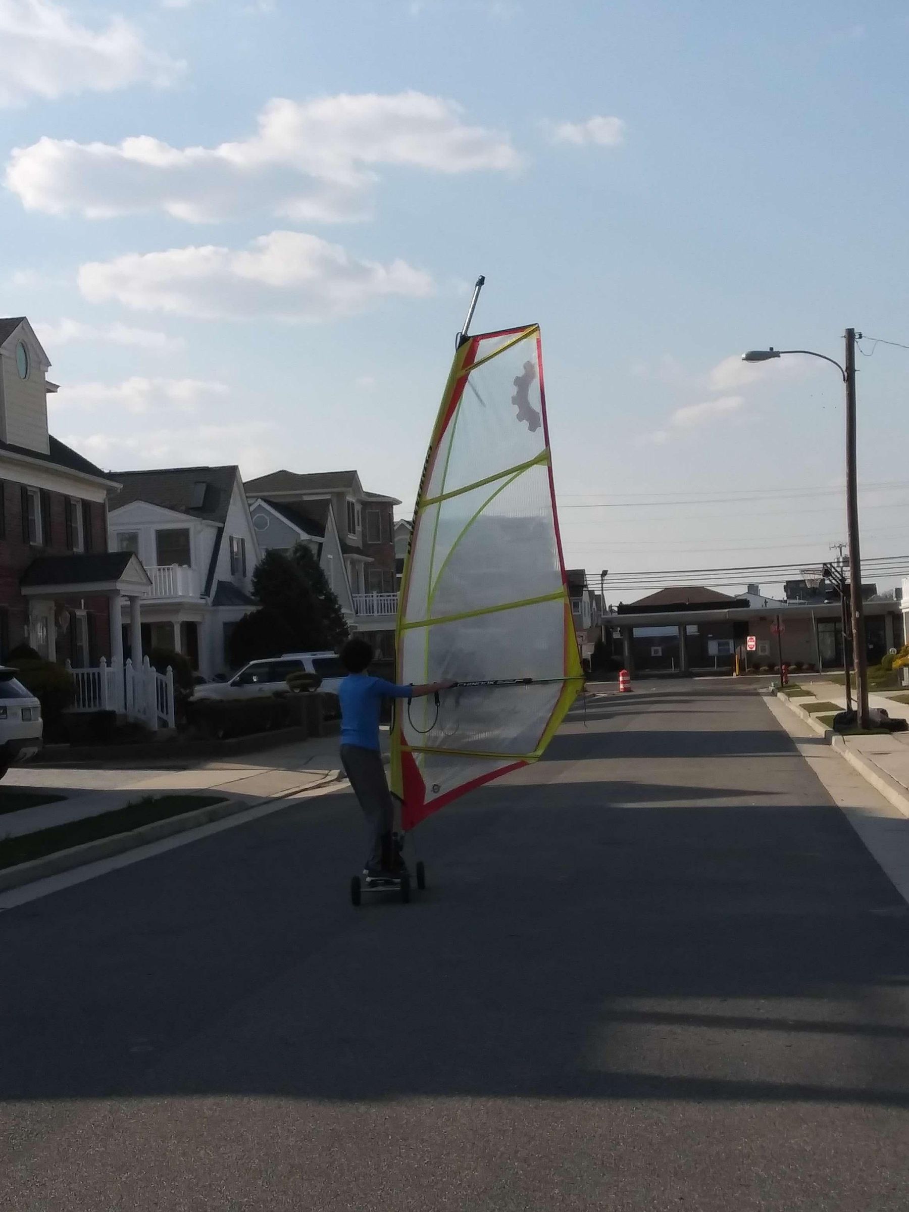 Skateboard to Wind-Powered Skateboard