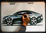 How to Draw Cars : Sports Car Rendering on Newsprint
