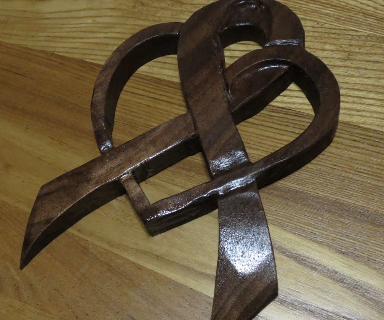Cancer Awareness Ribbon & Heart Scroll Saw Pattern