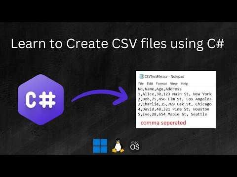 Learn to Create a CSV Text File Using C# on .NET for Storing Data in Comma Delimited Format