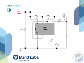 Astable Multivibrator (Oscillator) Using a 555 Timer IC : 43 Steps