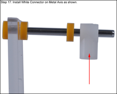 Install White Connector on Metal Axis