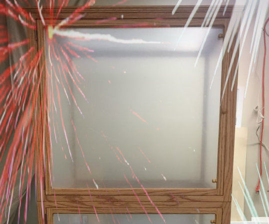 Amber's Oak & Acrylic Cage and Cabinet