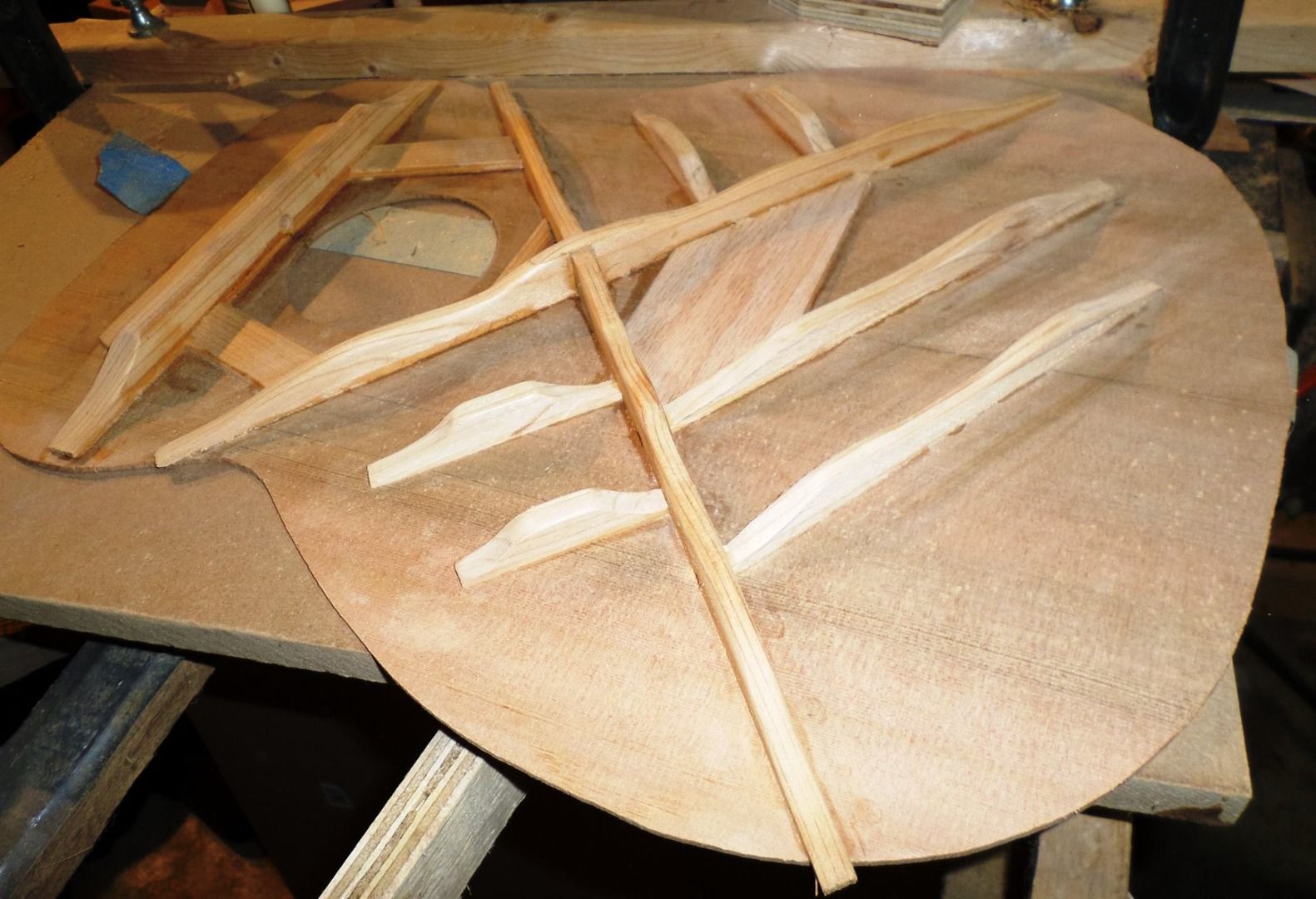 Sound Hole, Rosette, Back Inlay Strip and Bracing