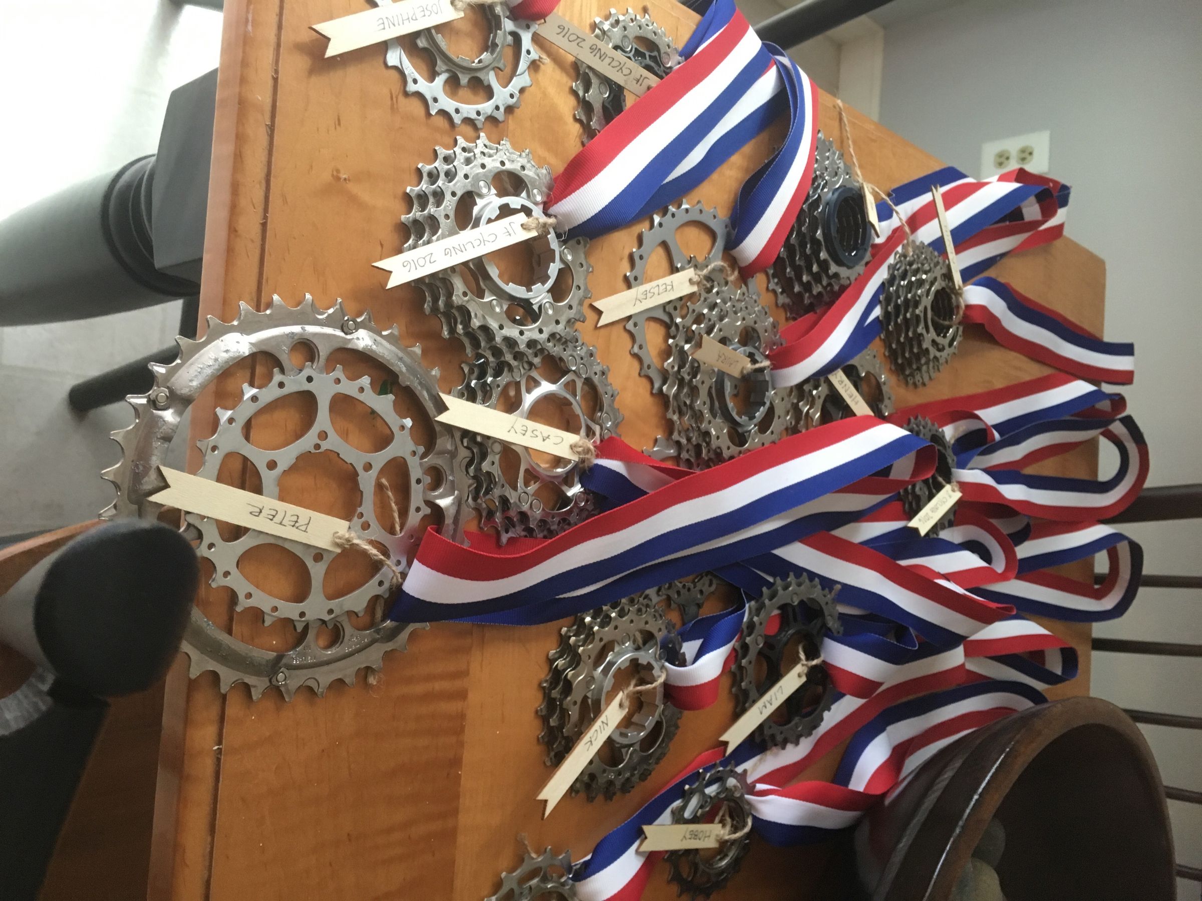 Diy bike gear medal