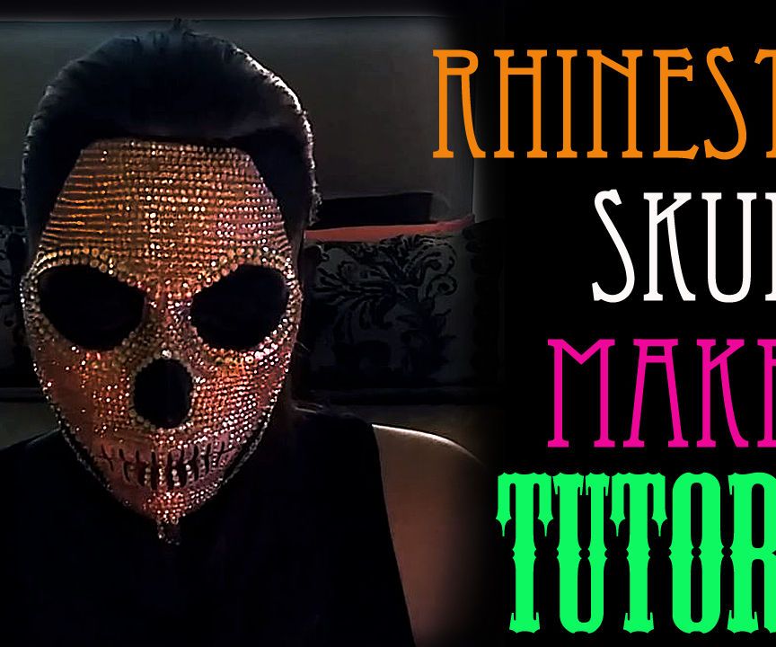 RHINESTONE SKULL TUTORIAL!!! INSANELY SPARKLY