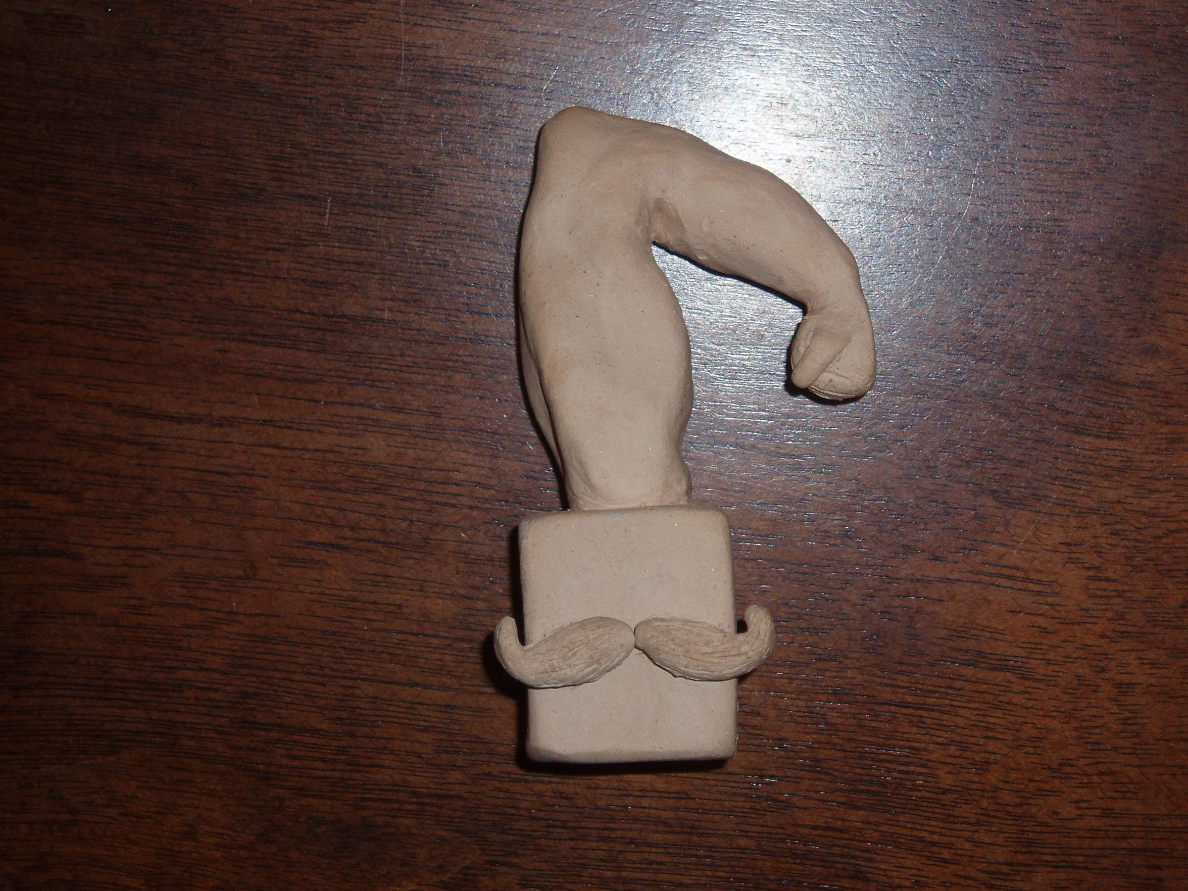 Manly Mustache Clay Stamp